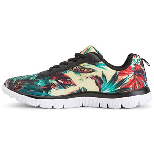Get Fit Womens Walking Running Vibrant Floral Lightweight Yoga Trainers - Tropical - EU40/ UK7 - BS0248 — view 3