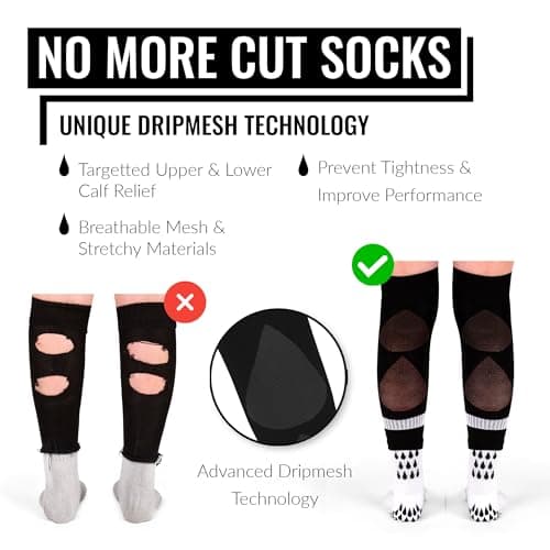 DRIPsox Football Sock Sleeves | 3 Sizes Kids-Men | M Orange Sleeves — view 2