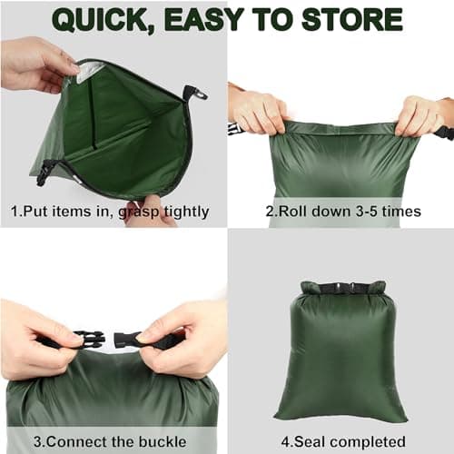 Ucolofun Dry Bags Waterproof Set, 6-Pack Ultralight Waterproof Bags Small Stuff Sack Water Proof Bag Dry Sacks, Outdoor Dry Bag Keep Gear Dry for Backpacking Hiking Boating Camping Travel — view 6