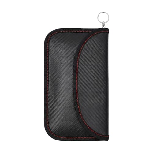 QIHAWN Signal Blocker Pouch 6.9", Carbon Fiber RFID Shield for Phones Keys