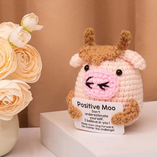 Positive Moo Good Luck Gifts Exam Results Gifts Positive Crochet Animals — view 2