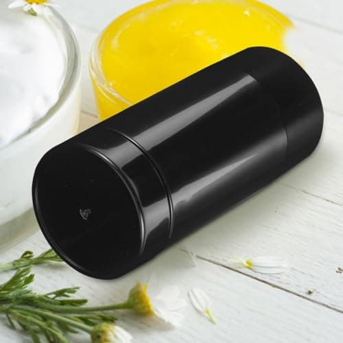 ADOCARN 4pcs Twist-up Deodorant Stick Empty Containers, Bottom-fill Refillable Abs Travel Size Tubes, Black for Deodorant, Sunscreen Balm and Body Care — view 5