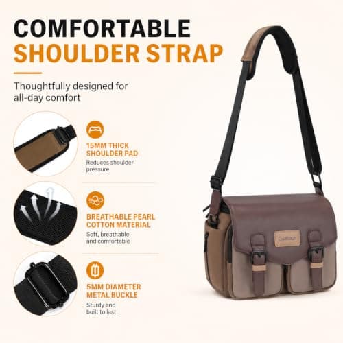 Cwatcun Camera Shoulder Bag, Waterproof Camera Sling Case for Photographers — view 4