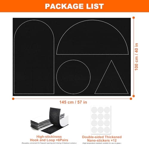Blackout Curtains for Travel Portable Blackout Blind Stick On 145x100CM — view 2
