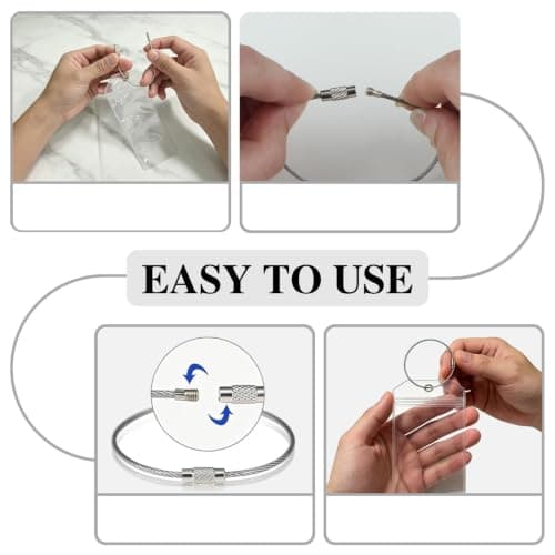8Pcs Cruise Luggage Tag Holder for P&O with Zip Seal and Steel Loops — view 4