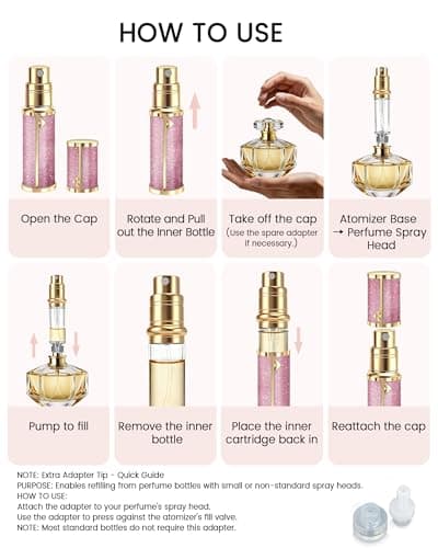 Perfume Atomisers Refillable Travel Spray Bottle 5ml Mini Atomiser Pink — view 2