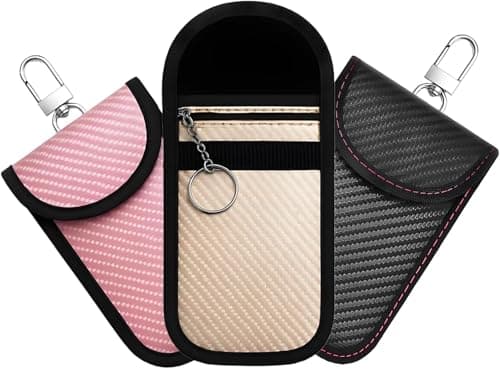 3 Pcs Faraday Pouch for Car Keys, RFID Signal Blocking Key Fob Protector