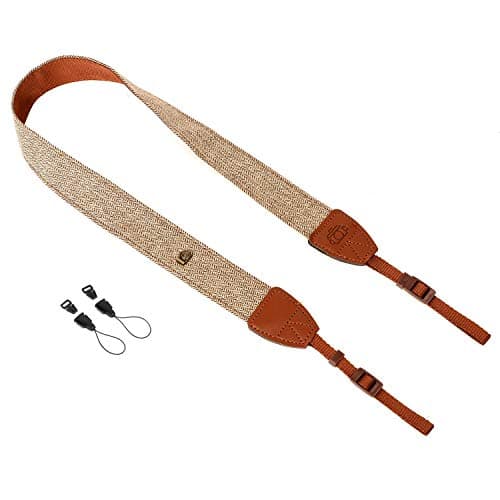 WANBY Camera Strap Weave Brown Canvas Neck Shoulder Straps — view 5