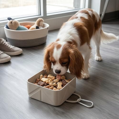 Foldable Silicone Dog Travel Bowl Set, Portable Pet Food and Water Bowl with Clip-on Carry for Camping and Walks Pet Portable Dog Leash Clip Feeder Travel Feeding Walking Camping Road Trip — view 6