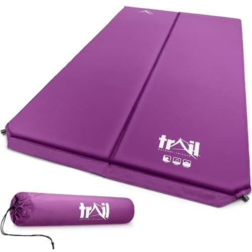 Trail Self Inflating Camping Mat, Double, Purple