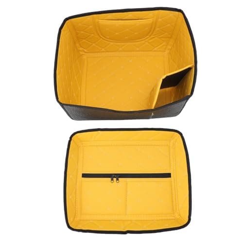 SIXRUN Top Box Liner PU Leather Tail Box Inner Bag 45L Motorcycle Trunk Case Pad with Padding Wear Resistant Universal Fit for Commuters Touring Riders (Yellow) — view 5