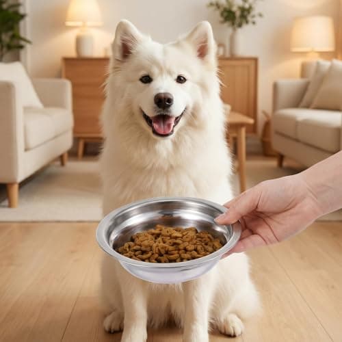 Matwsec 2PCS 13cm Stainless Steel Dog Bowls Small Dog Food Bowl — view 3