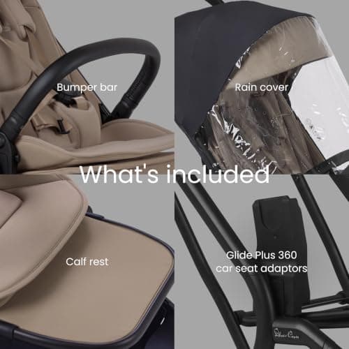 Silver Cross Nia Compact Travel Stroller, Birth to 22kg, Champagne — view 3