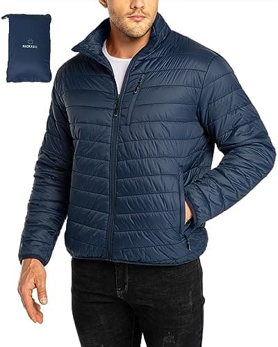 33,000ft Men's Puffer Jacket Packable Water resistant Quilted Jacket