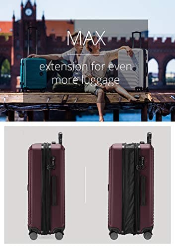 Hauptstadtkoffer - MITTE - Large Check-in Trolley, Hard Shell Suitcase with Extension, TSA, 4 Double Spinner, 76 cm, 138 L, Burgundy — view 5