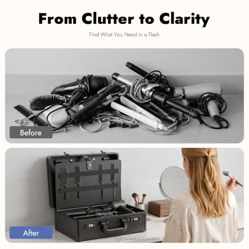 Barber Tool Box Hairdressing Bag Stylist Carry Case Storage Organiser — view 6