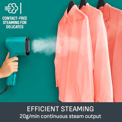 Tefal Pure Pop Slim Handheld Clothes Steamer, No Ironing Board, Green — view 5