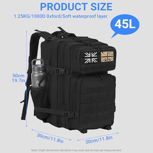 Lesbyit 45L Military Tactical Backpack Waterproof Army Rucksack — view 2