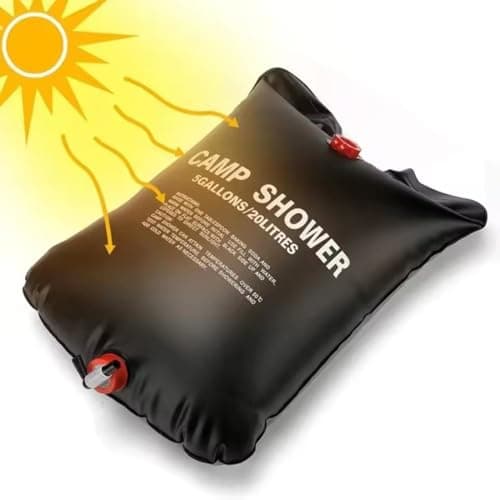 FiTspi 5 Gallons/20L Solar Shower Bag, Portable Camping Hot Water Bath Bags with Removable Hose and on-Off Switchable Shower Head for Camping Beach Swimming Outdoor Traveling — view 3