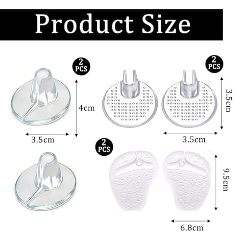 Vesavifaka 3 Pairs Silicone Toe Protectors, Transparent Toe Separators for Sandals, Gel Toe Protection Pads to Help Reduce Pain and Slipping Between Toes — view 2