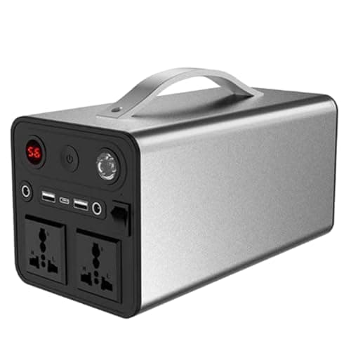 ZyKnaurral Portable Power Station, Outdoor Emergency Power Supply, 300W 90000mAh Camping Power Bank, AC/DC/USB/Type-C Sockets, 6 Power Ports