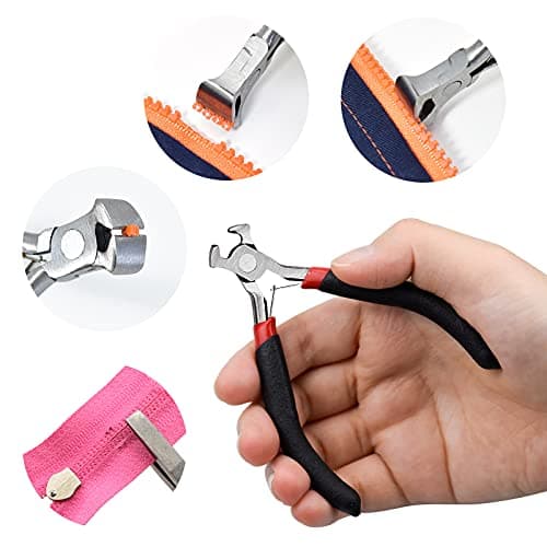 FEIGO Zip Repair Kit with Pliers, 171pcs Zipper Repair Set (#3#5#8), Heavy Duty Metal Zipper Sliders & Stops with Storage Box for Jackets, Bags, Luggage, Tents, Sewing DIY — view 3