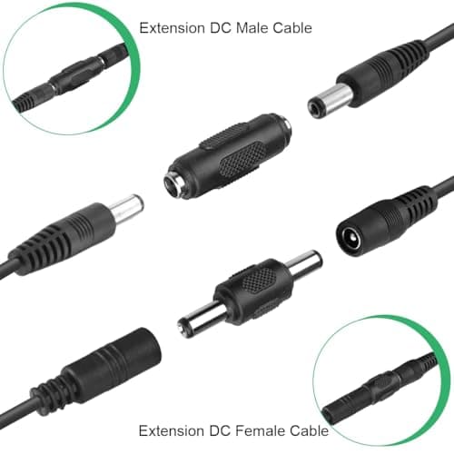 yimeizhiguang 5.5x2.1mm DC Power Coupler 12 Pcs- Secure Locking DC Male to Male & Female to Female Connector Adapter | 12V DC Power Jack Plug for CCTV Cameras, LED Strips, Laptops & Security Systems — view 3