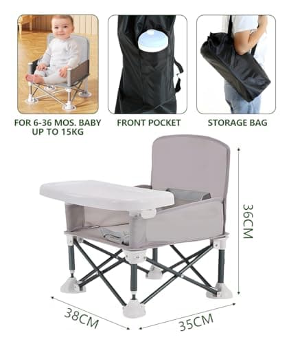 Cartlant Foldable Baby Camping High Chair Portable Travel Toddler Seat — view 6