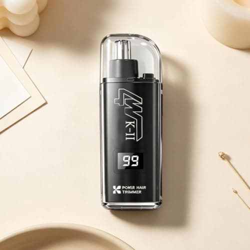 Rechargeable Battery Nose Hair Trimmer with Digital Display — view 2