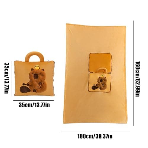 Pillow Blanket Soft Compact Head Back Nap — view 5