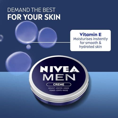 NIVEA MEN - Crème Moisturiser - Face, Hand & Body Cream - Enriched With Aloe Vera & Vitamin E - Cares & Hydrates - Non-Greasy - Absorbs Quickly - All Skin Types - 150 ml — view 3