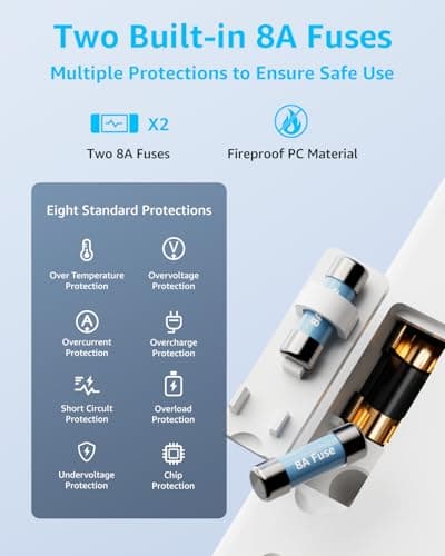 decqle Universal Travel Adapter for International Travel - EU UK US AU JP — view 6
