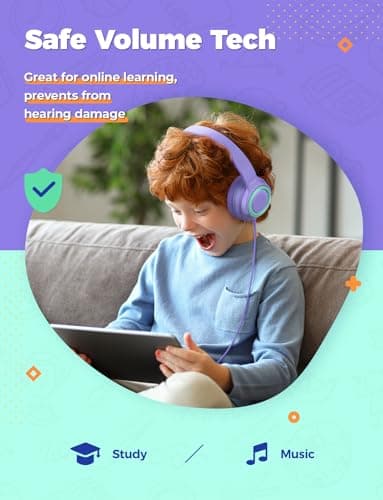 iClever HS22 Kids Headphones Wired 2 Pack with Sharing Splitter — view 3