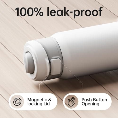 Magcheer 750ml Insulated Bottle with Magnetic Phone Holder（White） — view 6