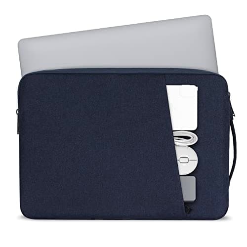 Chelory 13 14 Inch Laptop Sleeve for 13 Inch MacBook Air 14 inch MacBook Pro 2019-2026, 13.3 14 Inch Notebook Ultrabook Computer Water Resistant Shockproof Bag Tablet iPad Carrying Case, Dark Blue — view 2