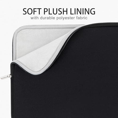 RAINYEAR 15.6 Inch Laptop Sleeve Carrying Bag, Black — view 3