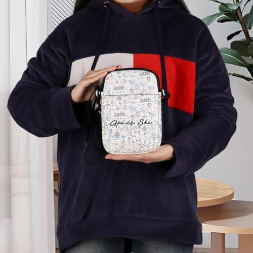 JTOUK Skiing Crossbody Bag Skiing Party Gift Winter Bachelorette Merch Skiing Social Club Gift (Ski CR EU) — view 6