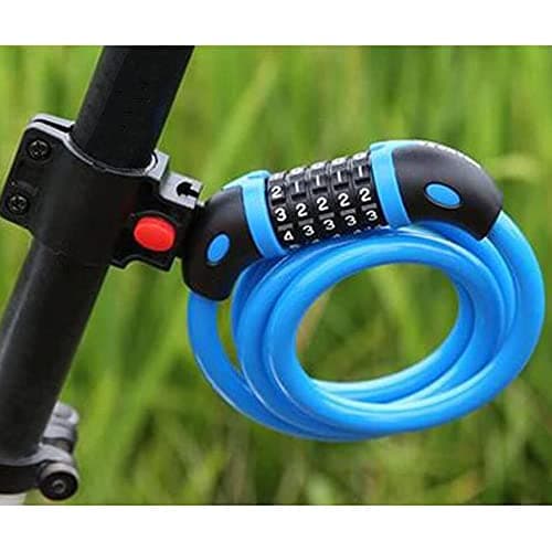 Bike Lock, GOFRIEND Bicycle Lock High Security 5 Digit Resettable Combination Coiling Cable Locks Best for Bicycle Outdoors, 1.2mx12mm (Blue) — view 5