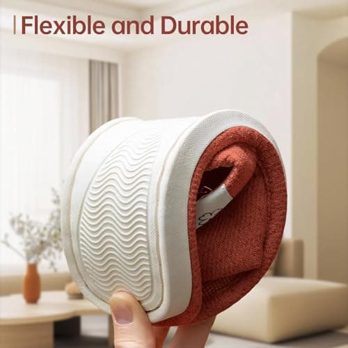 Womens Slippers, Ladies Slippers Open Toe Non-Slip Memory Foam Comfortable and Breathable Ladies House Shoes Indoor Outdoor (Red, Adult, Women, 3, Numeric Range, UK Footwear Size System, 4, Medium) — view 3
