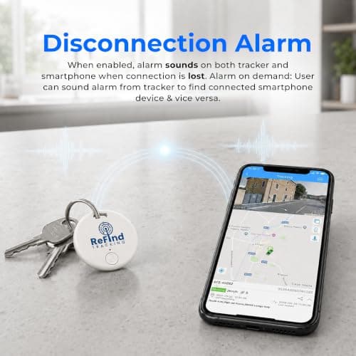 ReFind R2 Smart Tracker for Android and iPhone. Mini GPS Tag Bluetooth 5.0 Key Finder. Alternative for Keys, Pets, Wallets and Luggage (White) — view 6