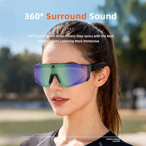 QQCHGOL 2026 4K Al Camera Glasses,8MP Smart Bluetooth Sport Cycling Eyewear — view 3