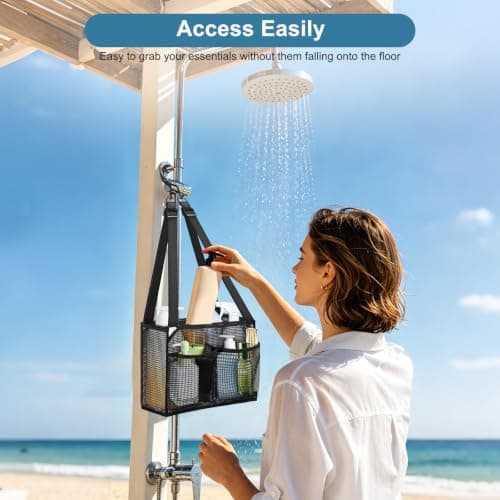 EEEKit Hanging Mesh Shower Organizer: 4 Pockets Quick Dry Mesh Shower Caddy — view 5