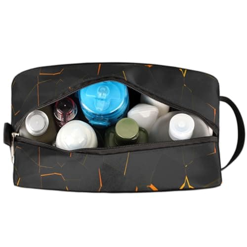 Travel Toiletry Bag for Boys Kids - 3D Rugby Ball Waterproof Hanging Dopp Kit for Men, Shaving Bag with Large Capacity for Bathroom, Sports, Shower — view 5