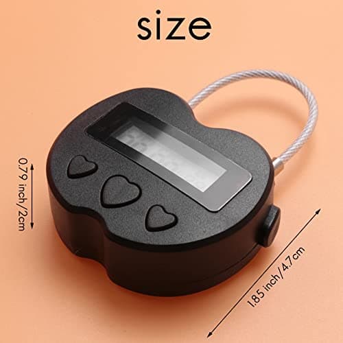 Tagtight Smart Time Lock, Rechargeable USB Security Padlock, LCD Display Time Lock USB Rechargeable Temporary Timer Padlock Travel Electronic Timer for Preventing Bad Habits, Black — view 6