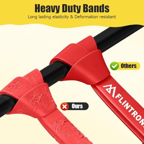 Flintronic Resistance Bands, Exercise Bands, Pull Up Bands for Unisex, Workout Bands for Home, Gym, Stretch Mobility, Muscle Toning, Yoga, Strength Training（15-35 LBS） — view 4