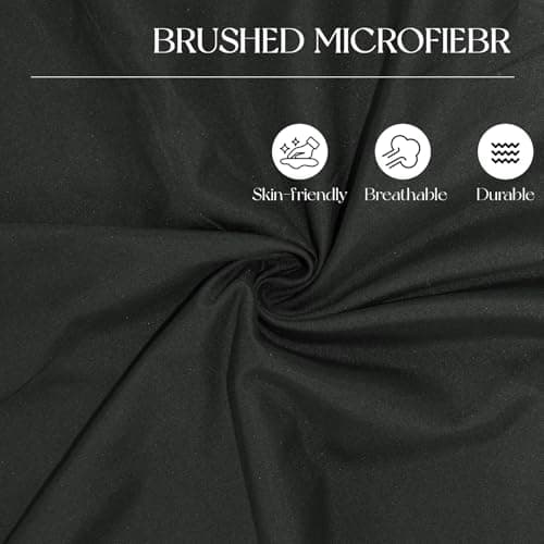 12 Pack Dark Grey Pillow Cases Standard Size Bulk, Soft Microfiber — view 4