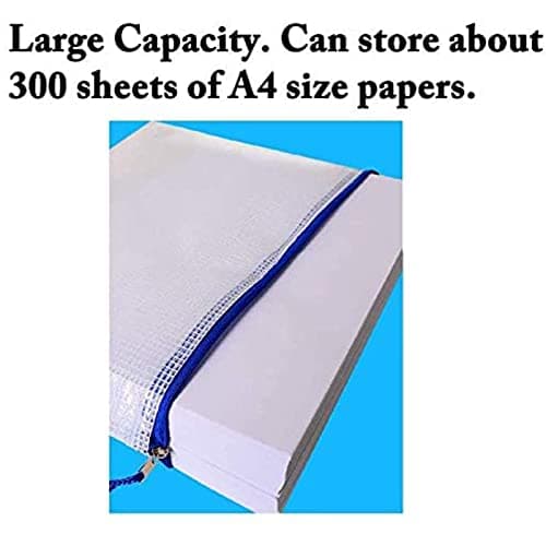 Plastic Wallets A4 Zip Wallets Ziplock Bags Plastic Mesh Document File Folder A4 Zipper Bag Zip Locked Bags - 5PCS — view 6