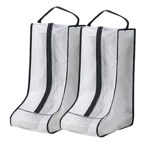 Hsrag 2 Pcs Tall Boots Storage Bags, Waterproof Welly Boot Bag, Portable Dust Proof, Shoe Storage with Zipper