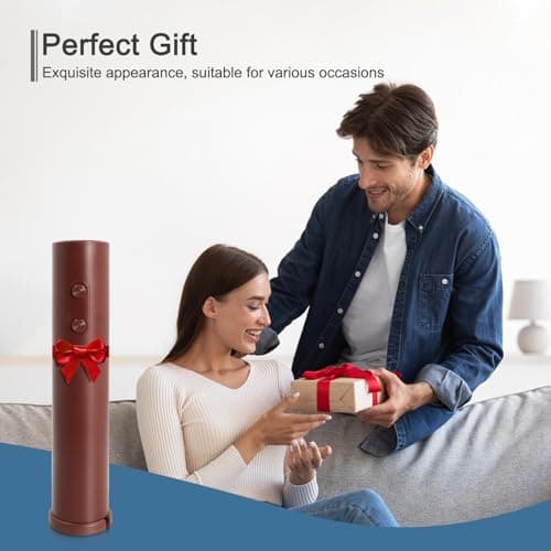ELMWAY VinoLux Series Electric Wine Opener – Battery Operated Corkscrew with Easy Two-Button Operation & Foil Cutter, Portable Design for Home Use or Parties (Red) — view 6