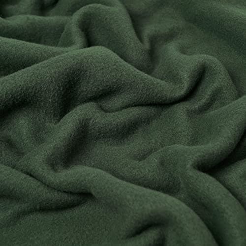 Dreamscene Wholesale 10 x Fleece Blanket Green Throw, Soft Cosy Warm Throws for Sofas Bed Couch Settee Throws Joblot Outdoor Travel Blanket Multipack Single Bed Throw, Forest Green - 120 x 150cm — view 2